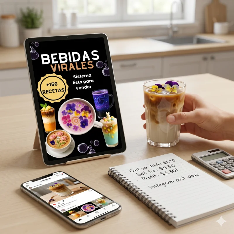 Sistema bebidas virales desde casa